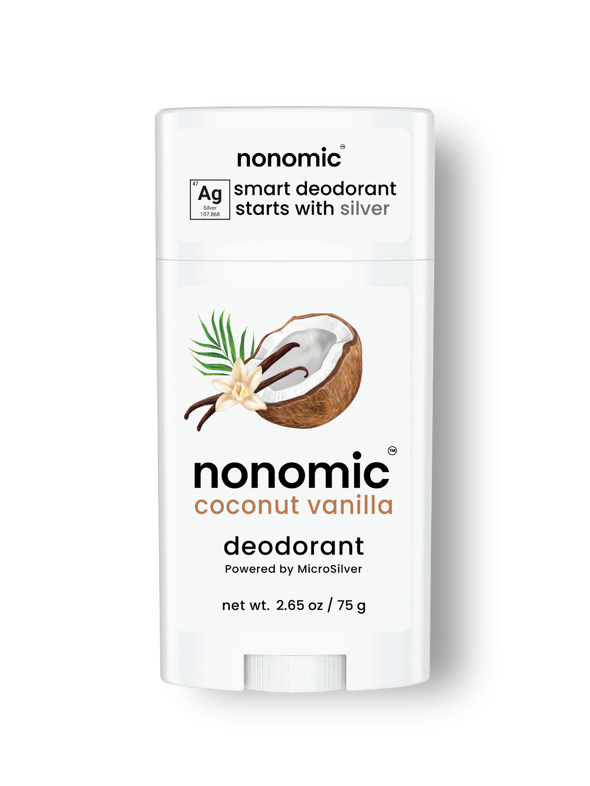Nonomic coconut vanilla deodorant stick