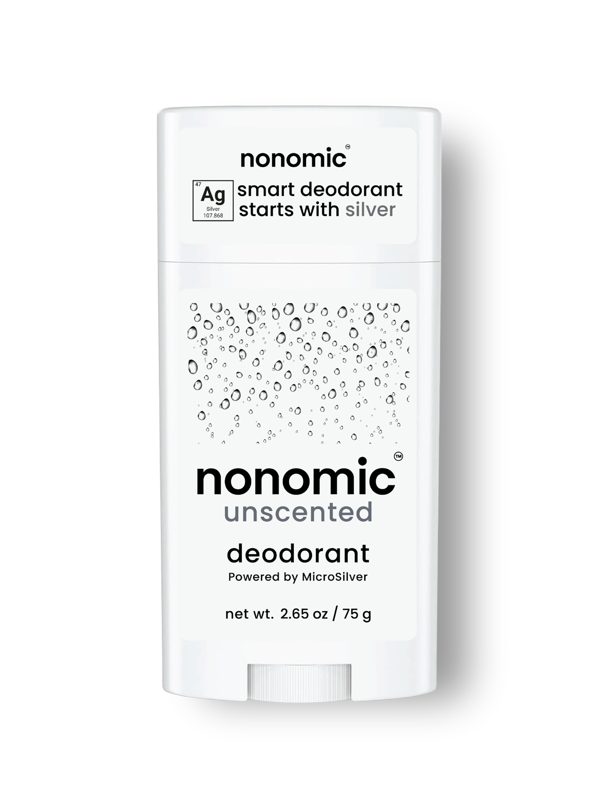Nonomic unscented deodorant stick